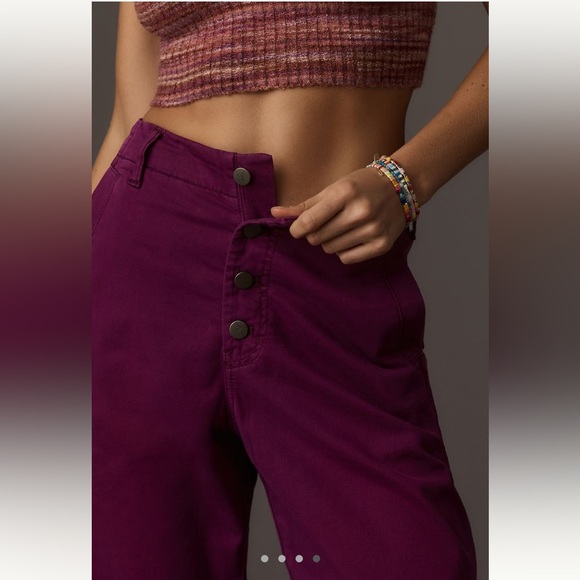 Anthropologie Pilcro button front barrel pants - Picture 3 of 5